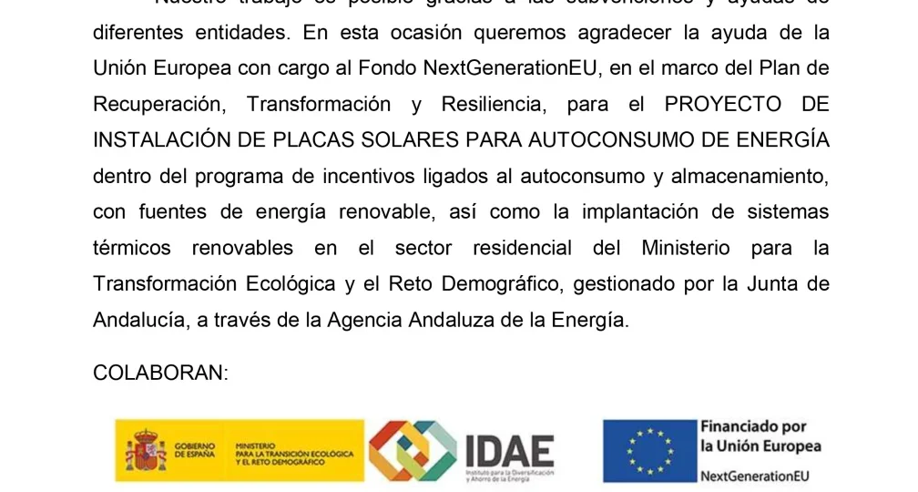 Agradecimiento publicidad